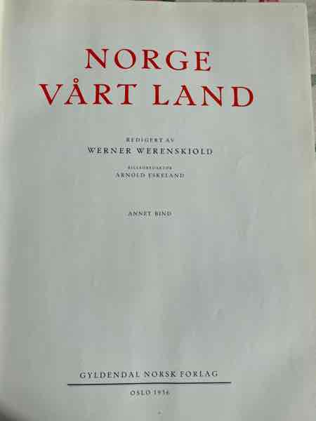 Norge vårt land, bind I og II