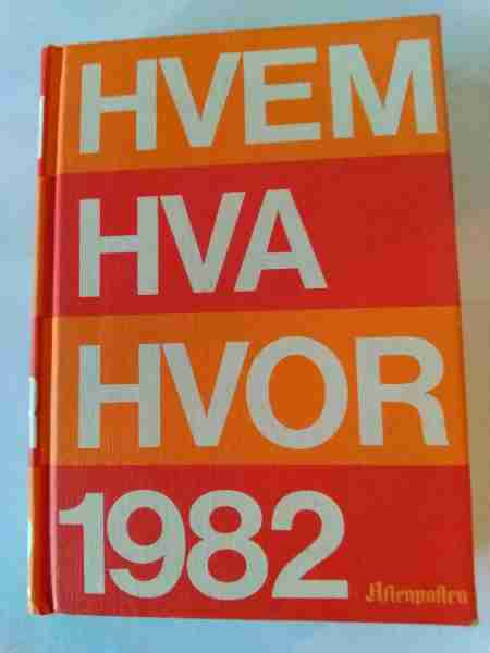 Hvem Hva Hvor 1982. 