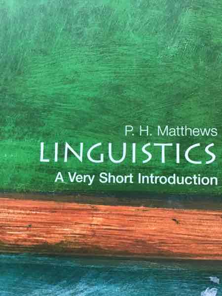 Linguistics -A Very Short Introduction