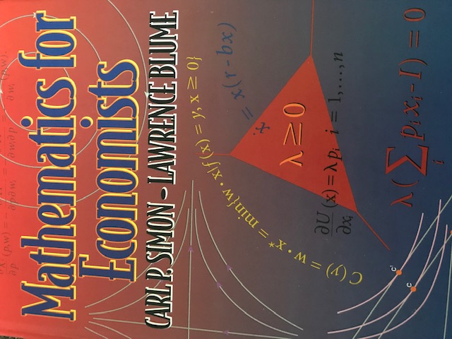 Mathematics for economists