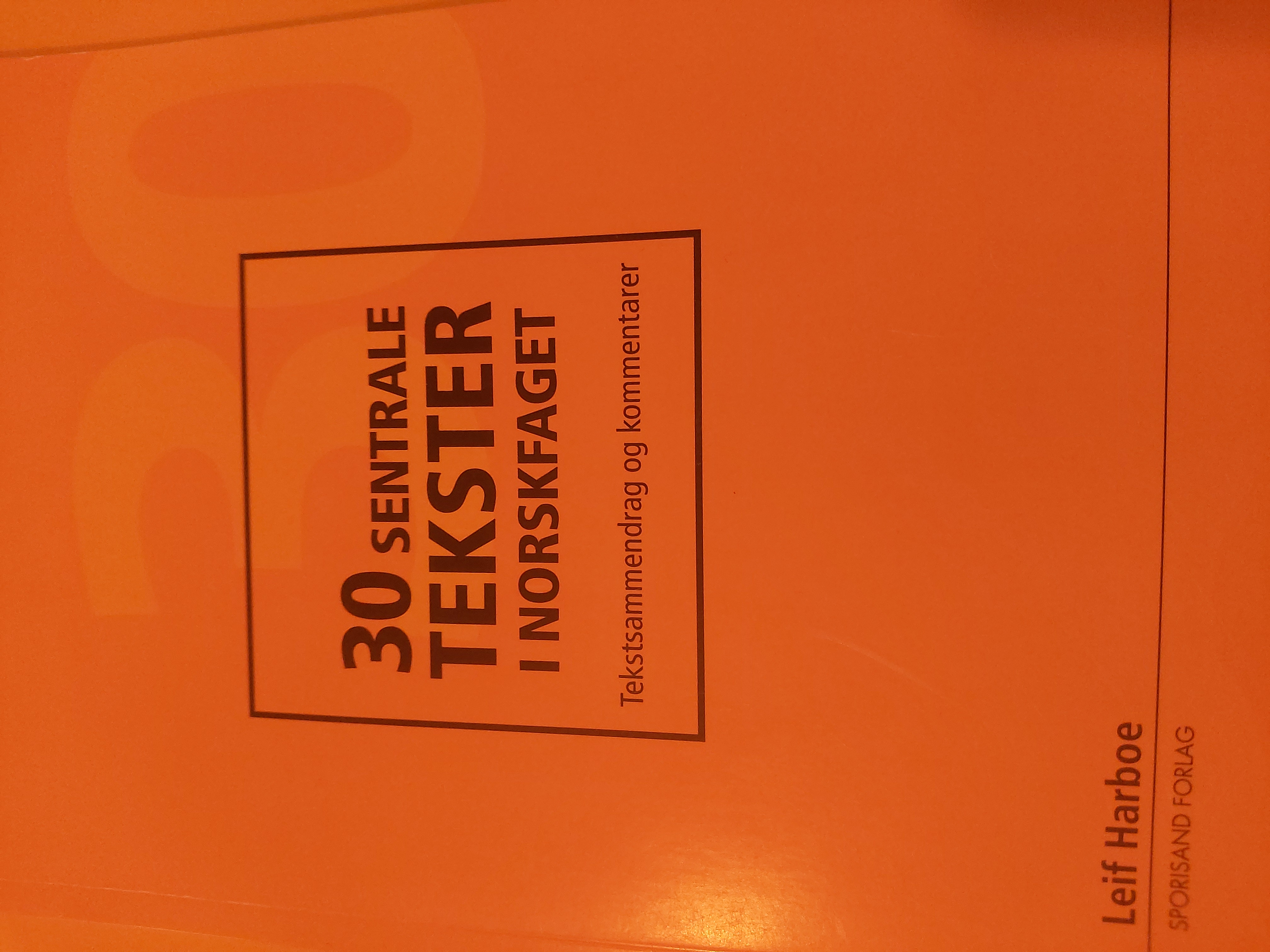 30 sentrale tekster i norskfaget