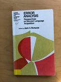 Error analysis. Perspectives on Second Language Acquisition