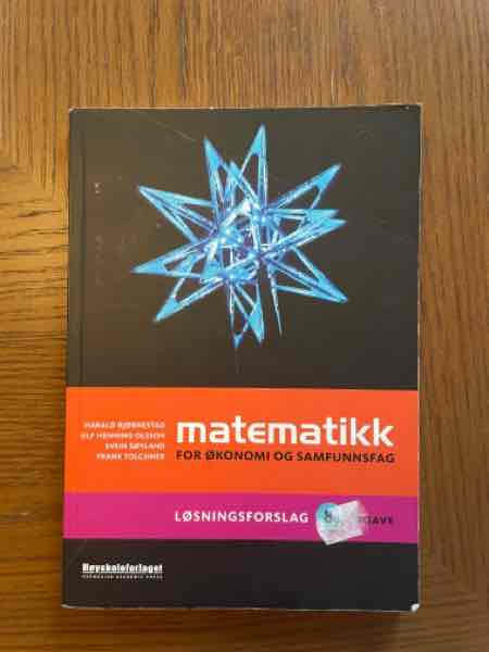 Matematikk for økonomi og samfunnsfag