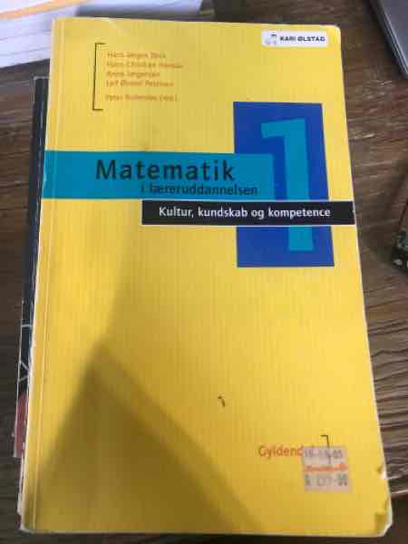 Matematikk i lærerutdannelsen.Kultur,kundskab og kompetence.
