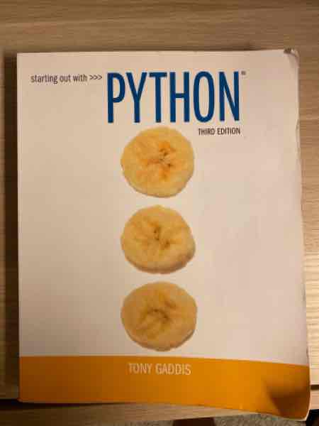 Starting out with Python