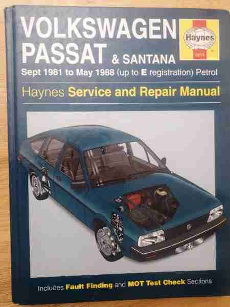 Volkswagen Passat & Santana Haynes Service and Repair Manual