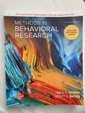 Methods in behavioral research