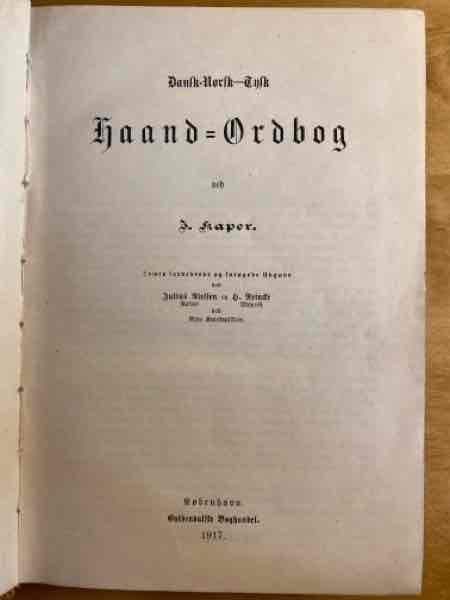 Dansk-norsk-tysk Haand-ordbog