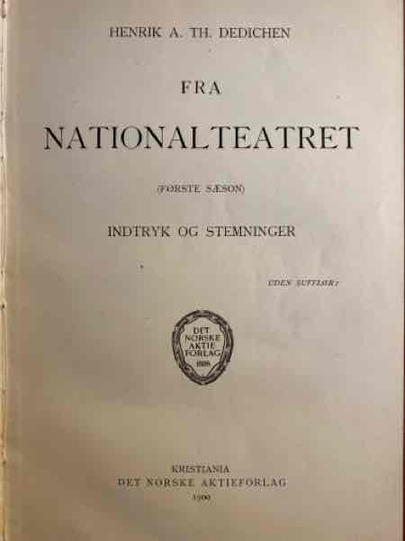 Fra NATIONALTEATRET