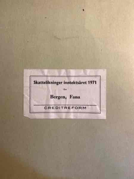 Skattelikninger inntektsåret 1971