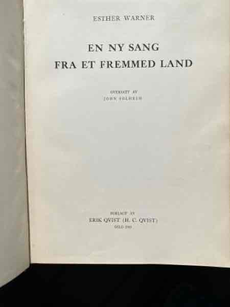 EN NY SANG FRA ET FREMMED LAND