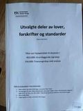 Utvalgte deler av lover, forskrifter og standarder