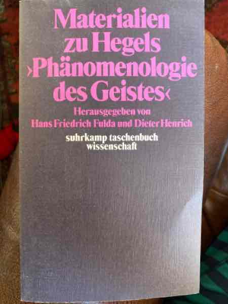 Materialien zu Hegels Phänonenologir des Geistes
