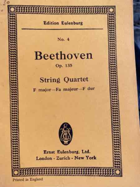 BEETHOVEN Op.135 String Quartet