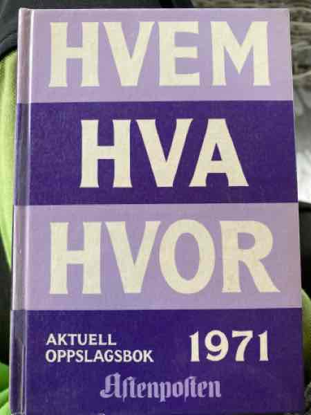 Hvem Hva Hvor 1971