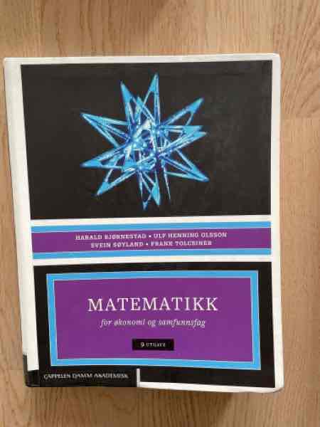 Matematikk for økonomi og samfunnsfag