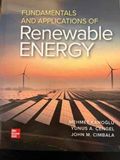 Fundamentals and applications of Renewable Energy