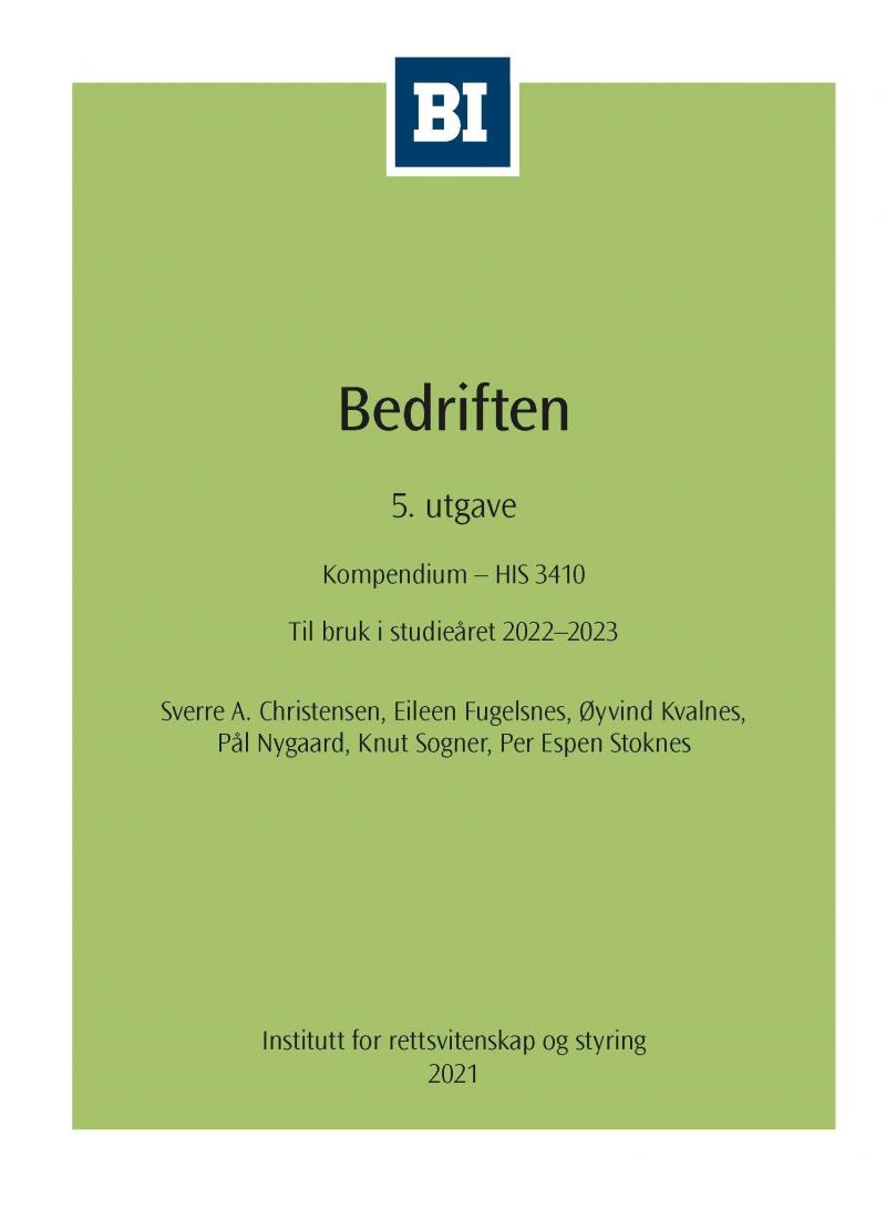 Bedriften kompendium, 5.utgave (HIS3410)