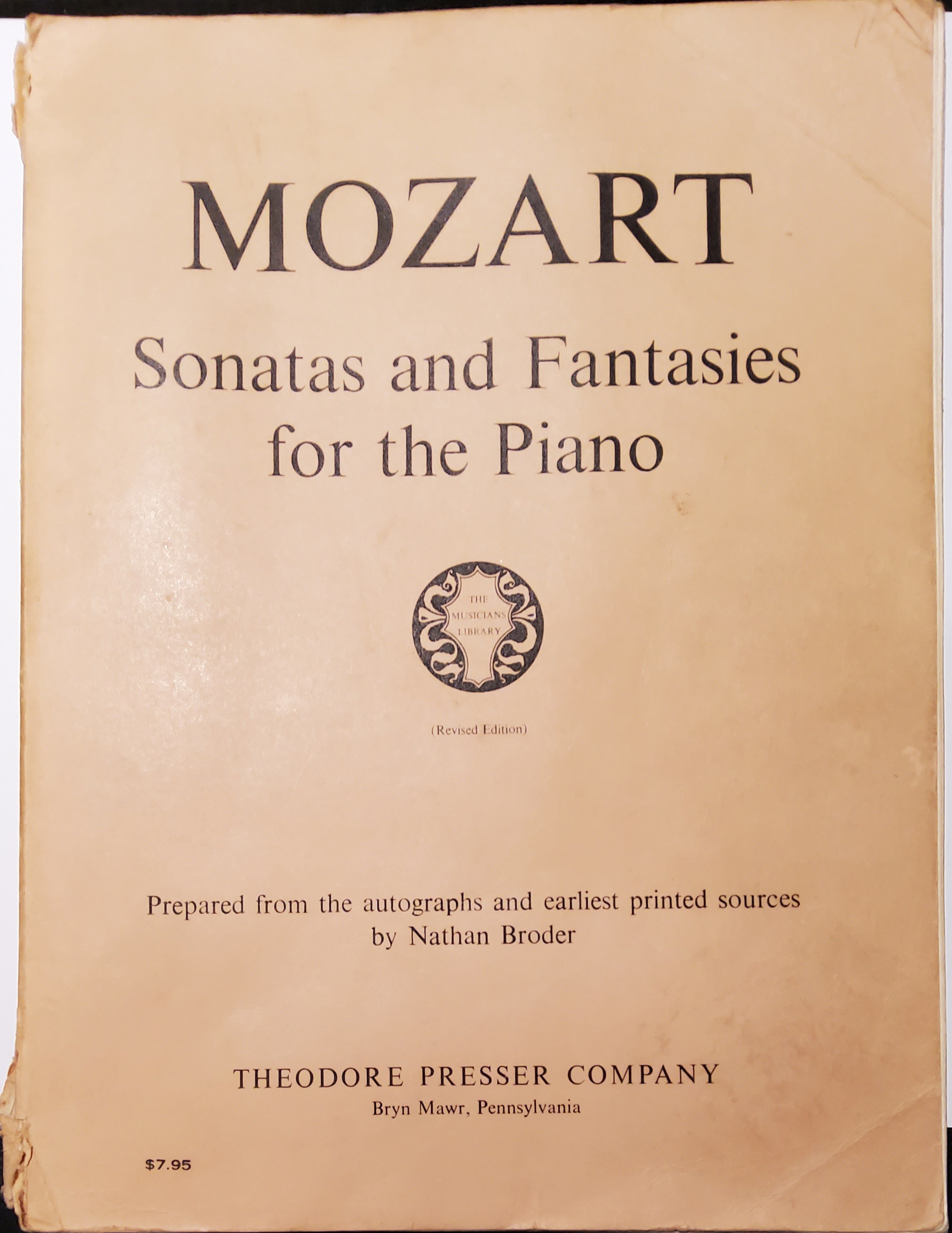 Mozart sonatas and fantasies for the piano