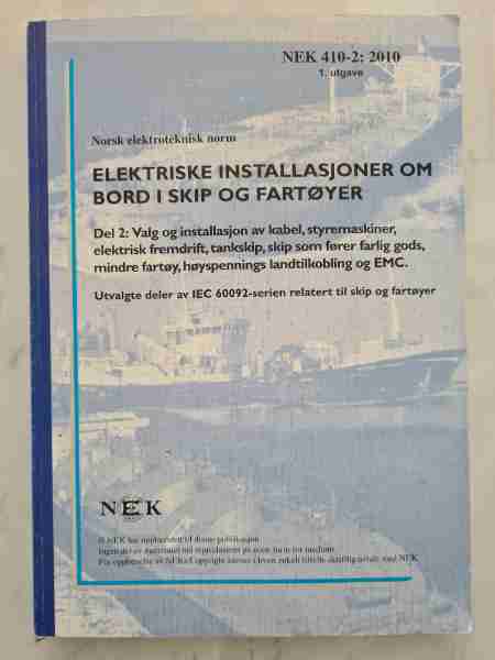 Elektriske installasjoner ombord i skip og fartøyer