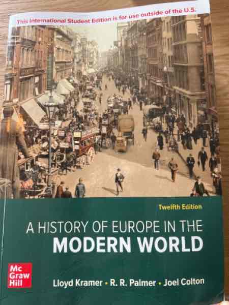 A HISTORY OF EUROPE IN THE MODERN WORLD