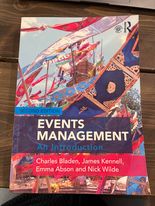 Events management: An introduction
