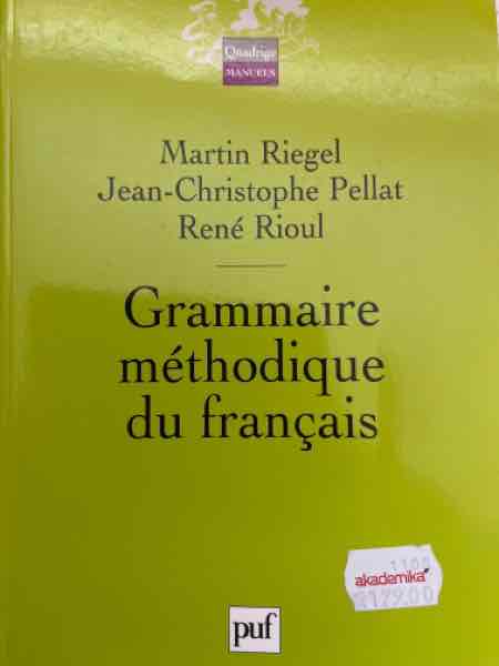Grammaire méthodique du francais