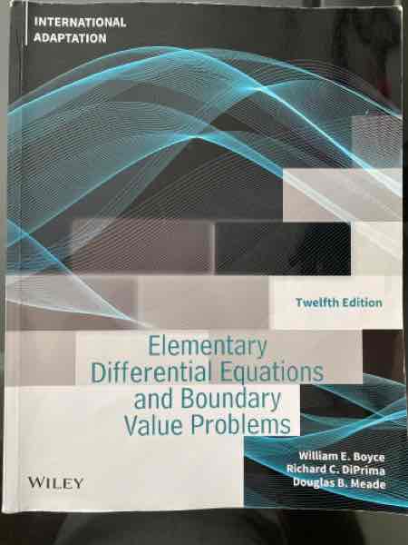 Elementary Differential Equations and Boundary Value Problems