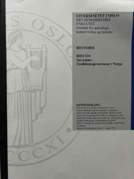 Særemne: Trolldomsprosessene i Norge