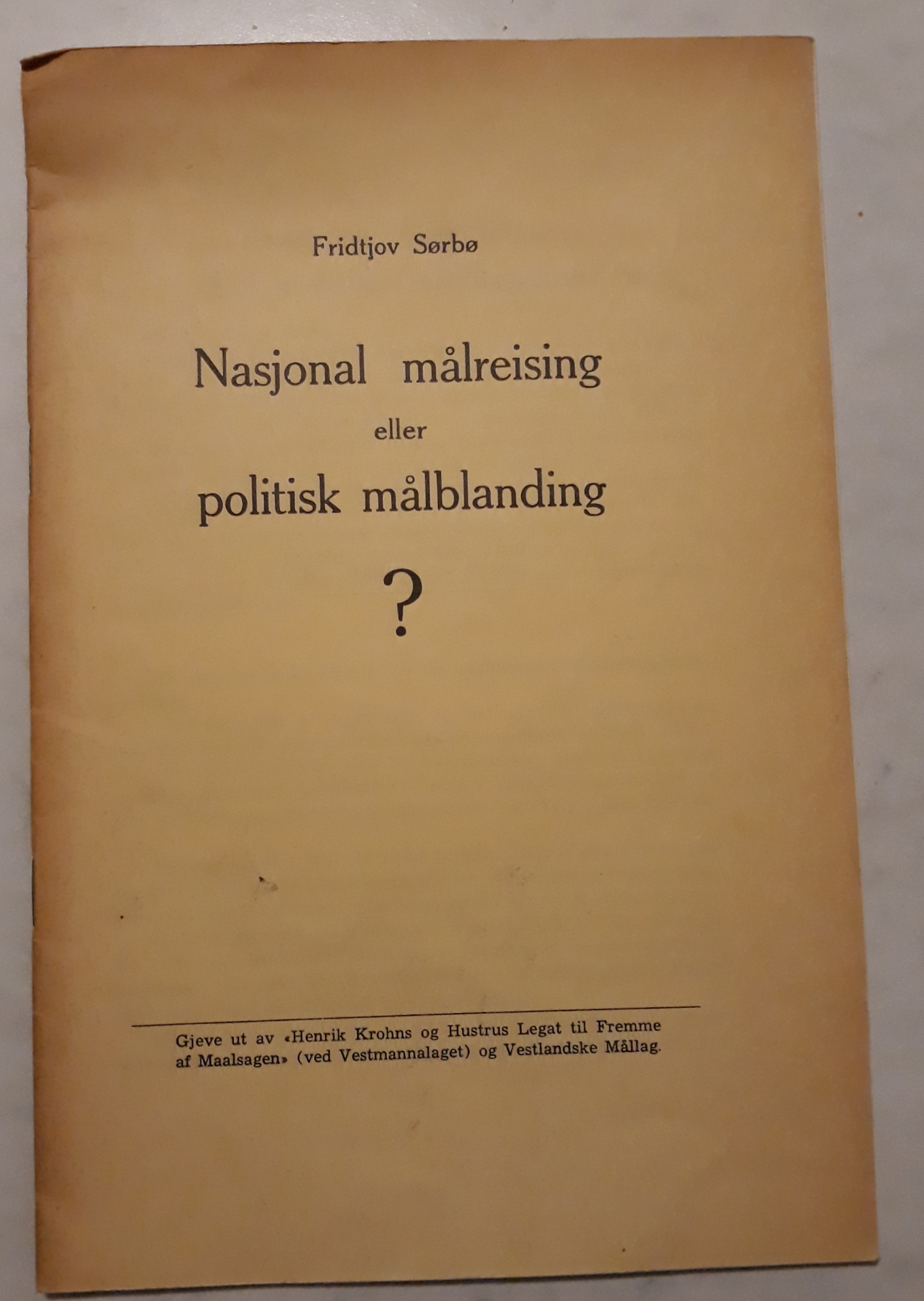 Nasjonal målreising eller politisk målblanding?