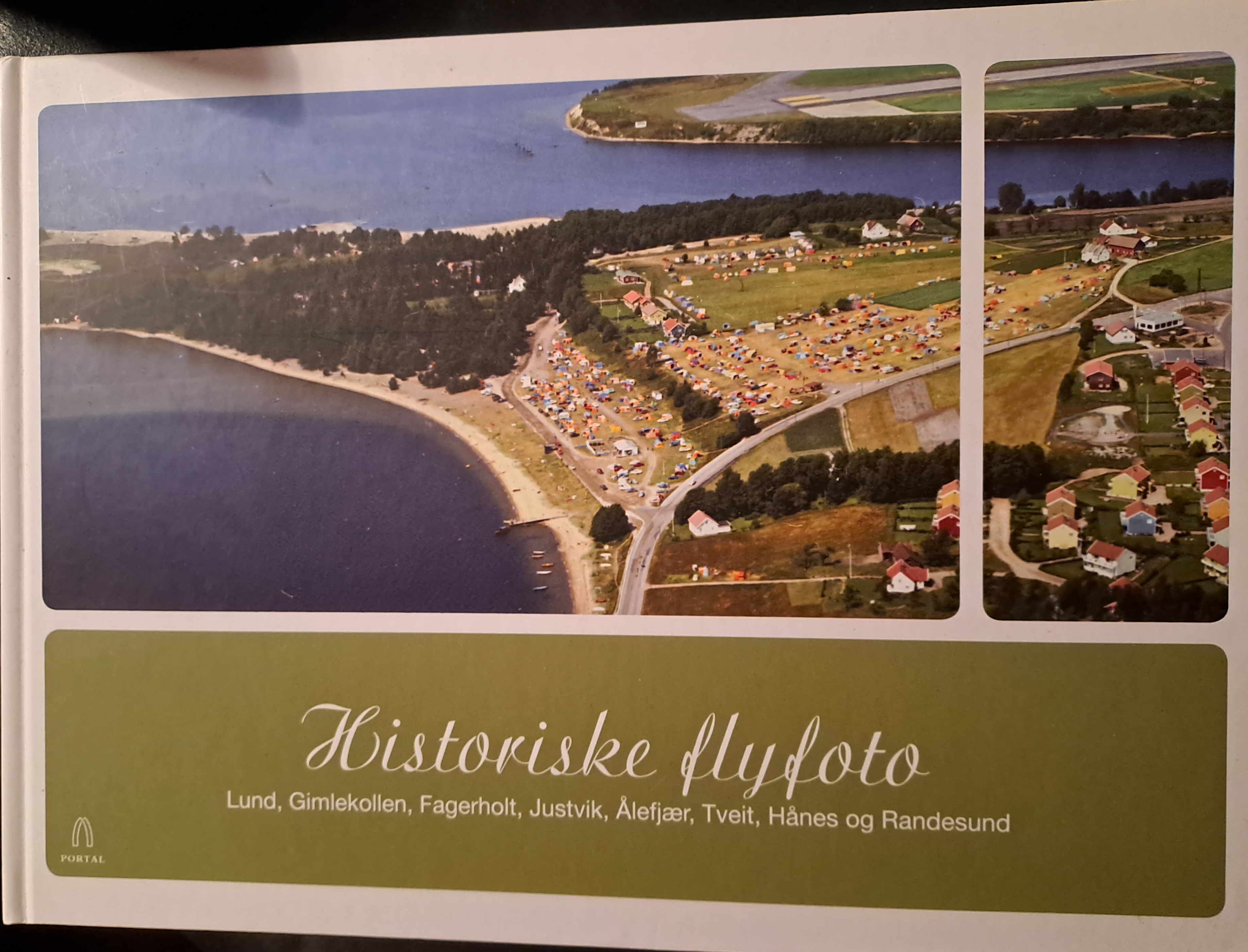 Historiske flyfoto - Lund, Gimlekollen, Fagerholt, Justvik, Ålefjær, Tveit, Hånes og Randesund