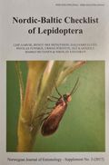 Nordic-Baltic Checklist of Lepidoptera: Norwegian Journal of Entomology - Supplement No. 3 (2017)