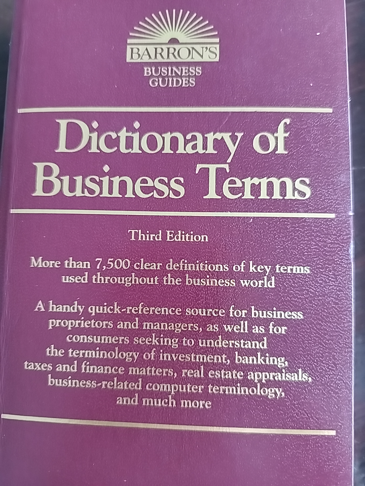 Barron's Dictionary of Business Terms