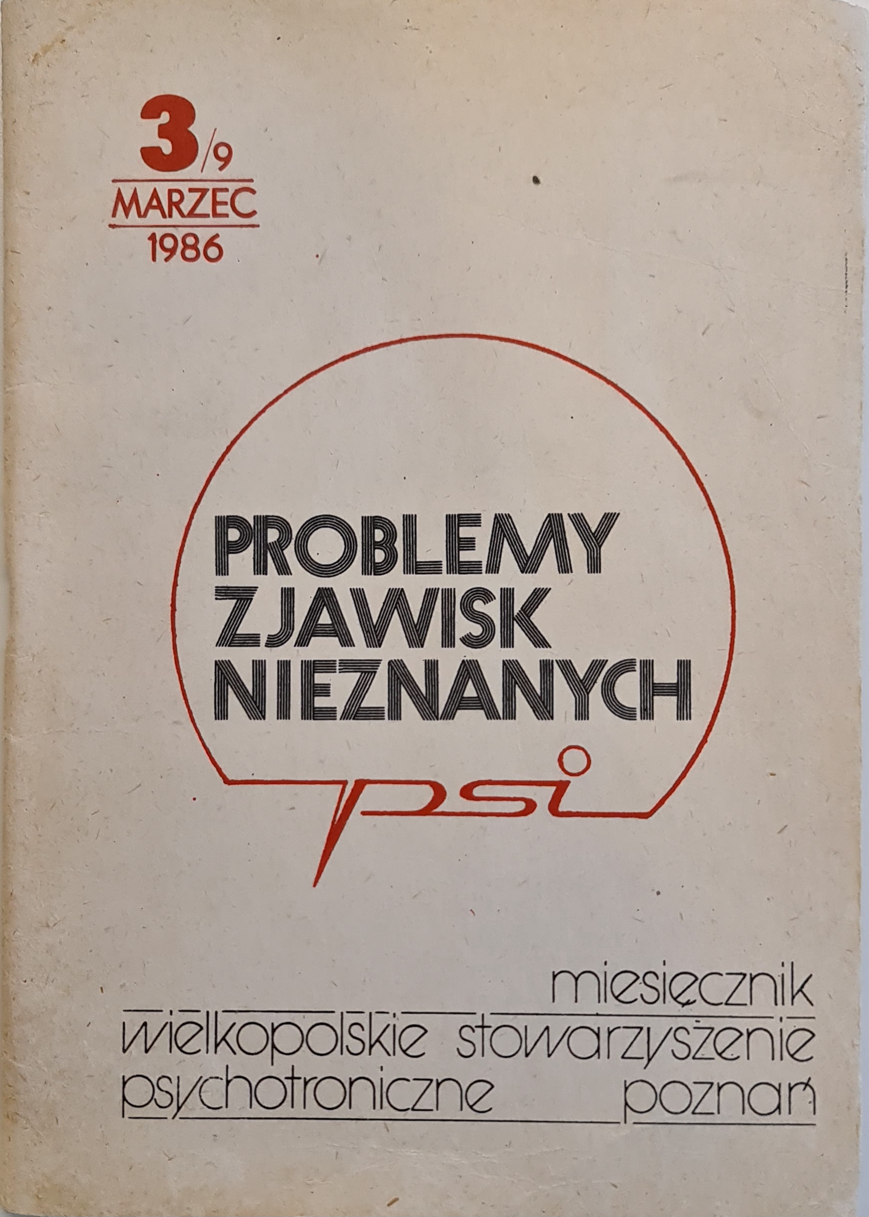 Problemy zjawisk nieznanych nr. 3/9 1986