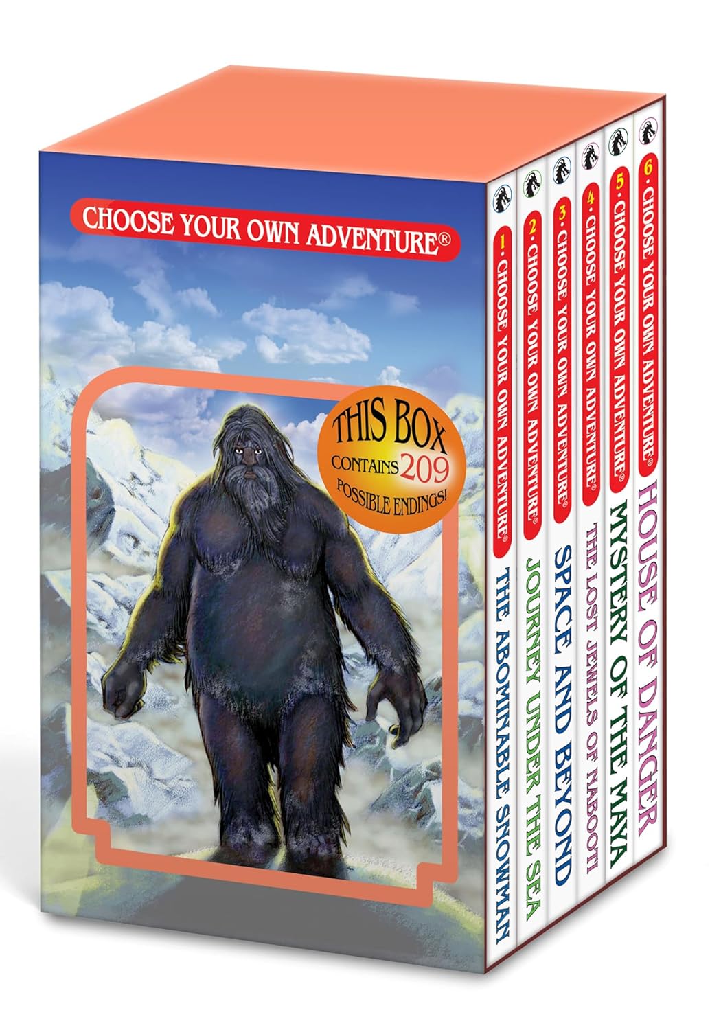 Choose Your Own Adventure 6-Books Boxed Set  (The Abominable Snowman, Journey Under The Sea, Space And Beyond, The Lost Jewels of Nabooti, Mystery of the Maya, House of Danger) 