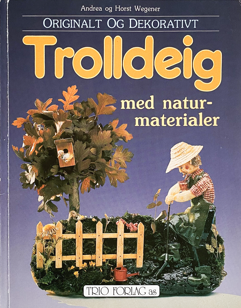 Trolldeig med naturmaterialer.