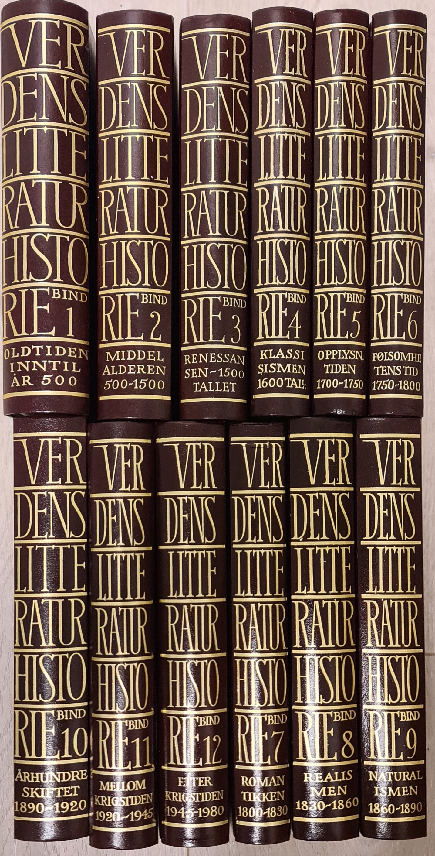 Verdens litteraturhistorie. Bind 1-12
