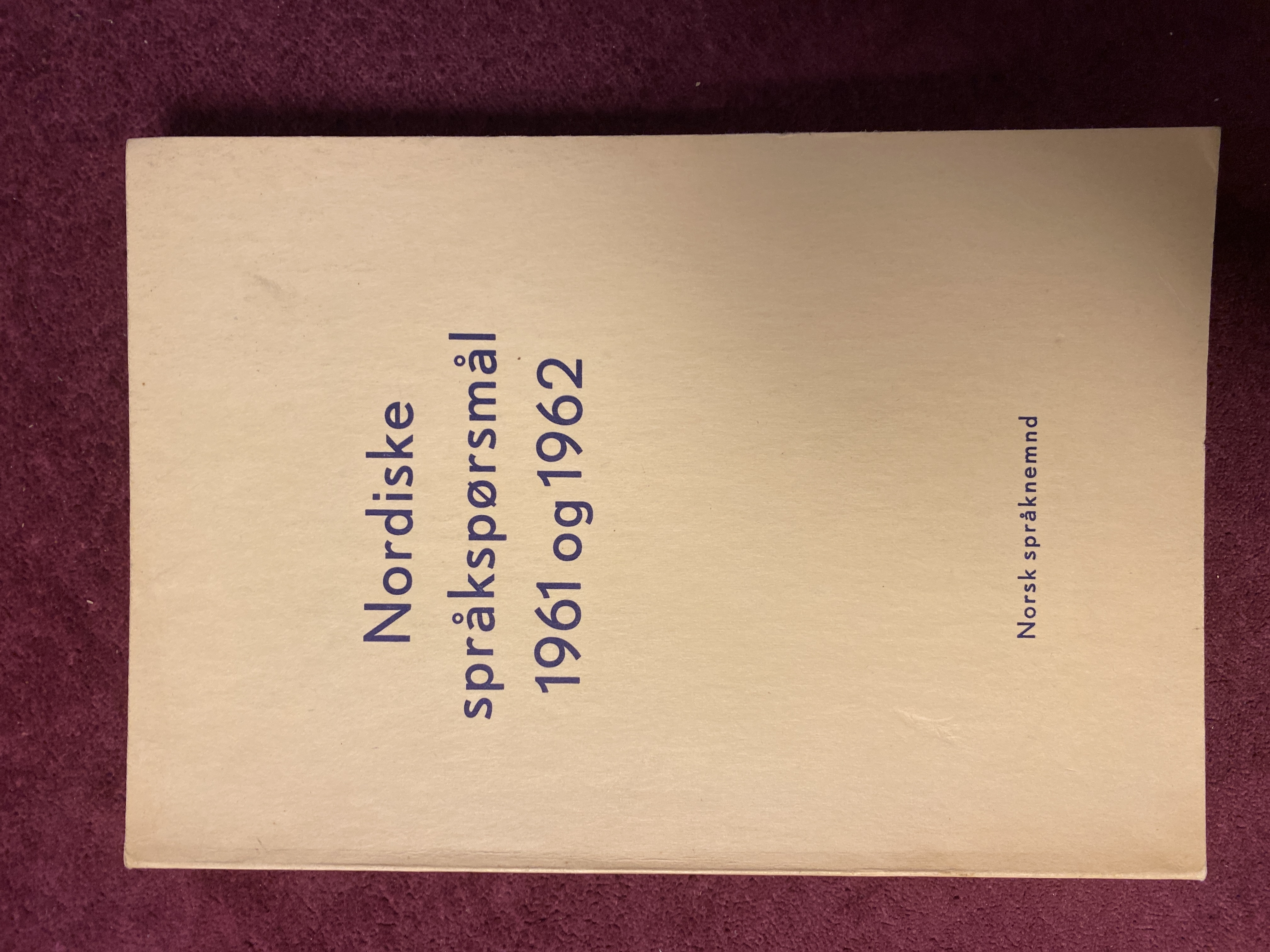 Nordiske språkspørsmål 1961 og 1962