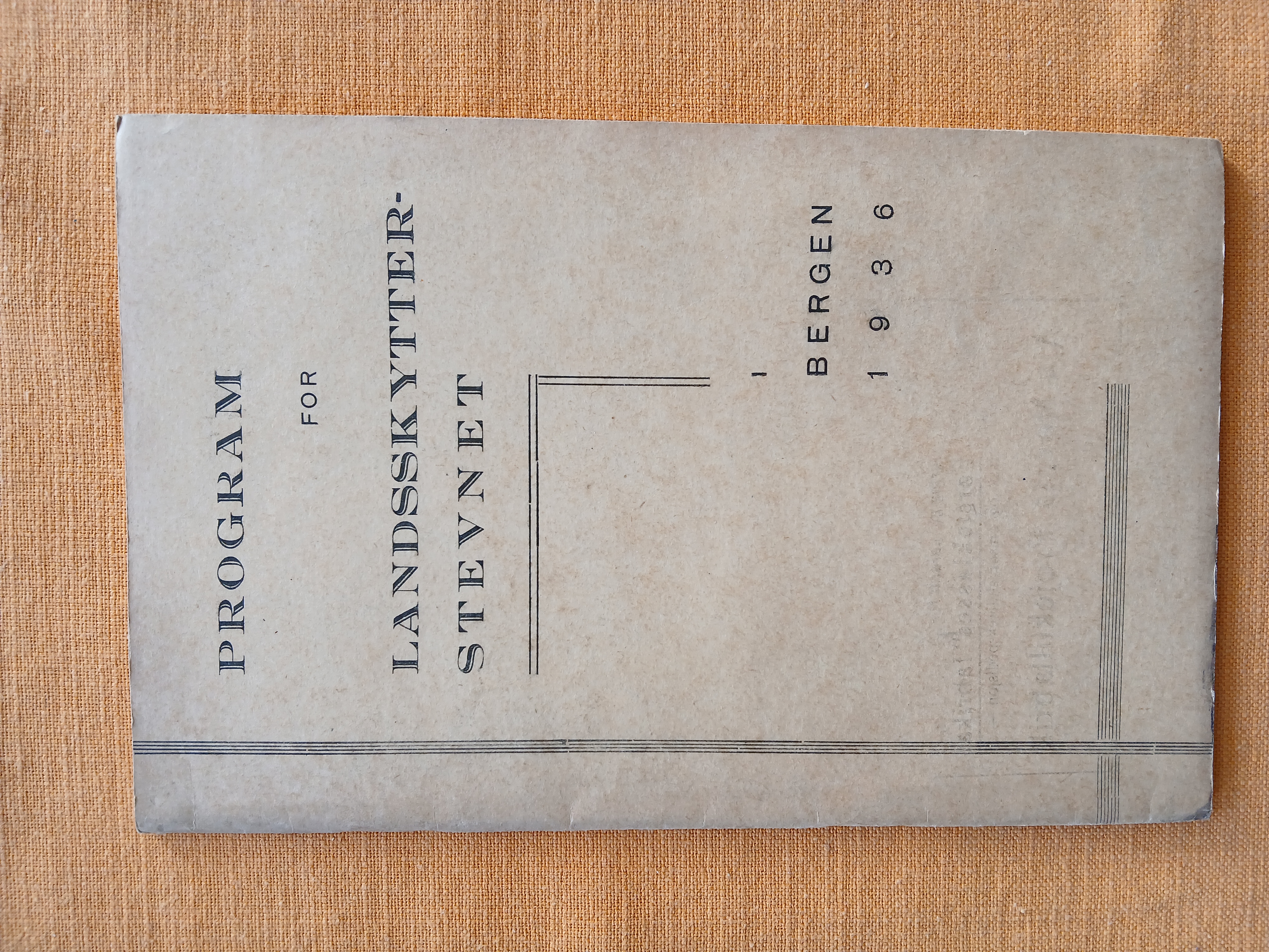Program for landsskytterstevnet i Bergen 1936