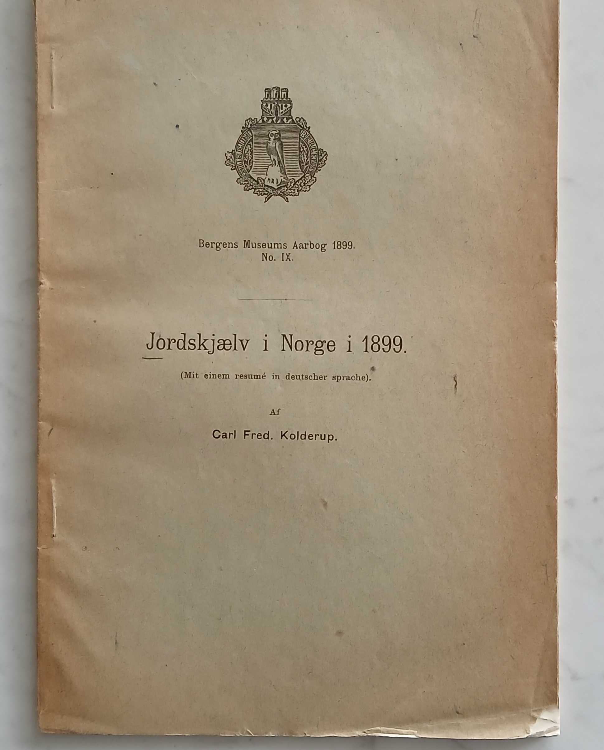 Jordskjælv i Norge i 1899