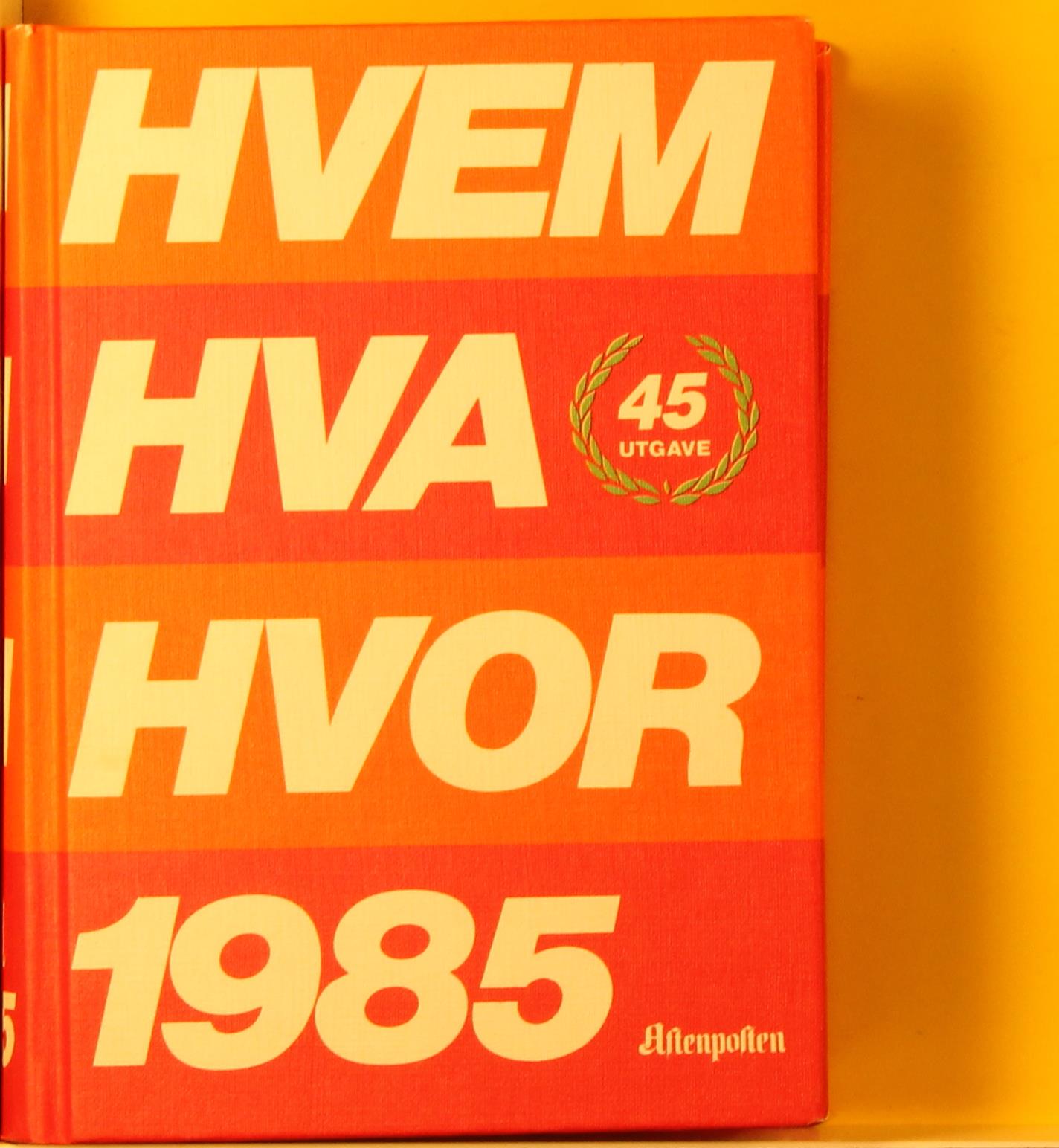 Hvem hva hvor 1985