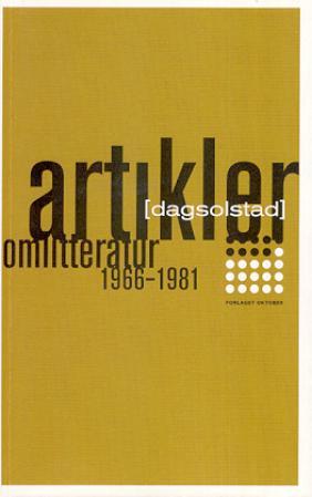 Artikler om litteratur 1966-1981