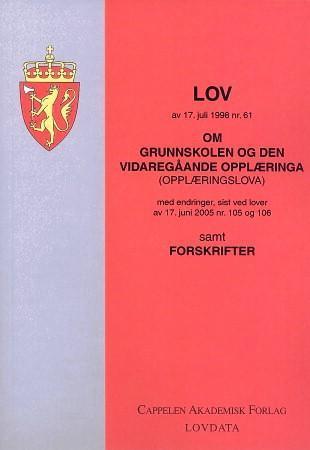 Lov om grunnskolen og den vidaregåande opplæringa (opplæringslova) av 17. juli 1998 nr. 61