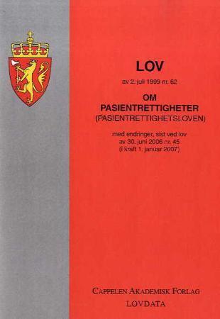 Lov om pasientrettigheter (pasientrettighetsloven) av 2. juli 1999 nr. 62