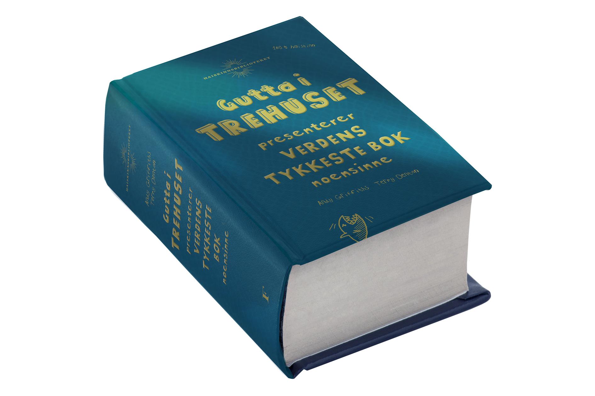 Gutta i trehuset presenterer verdens tykkeste bok noensinne