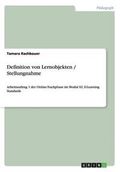 Definition Von Lernobjekten / Stellungnahme