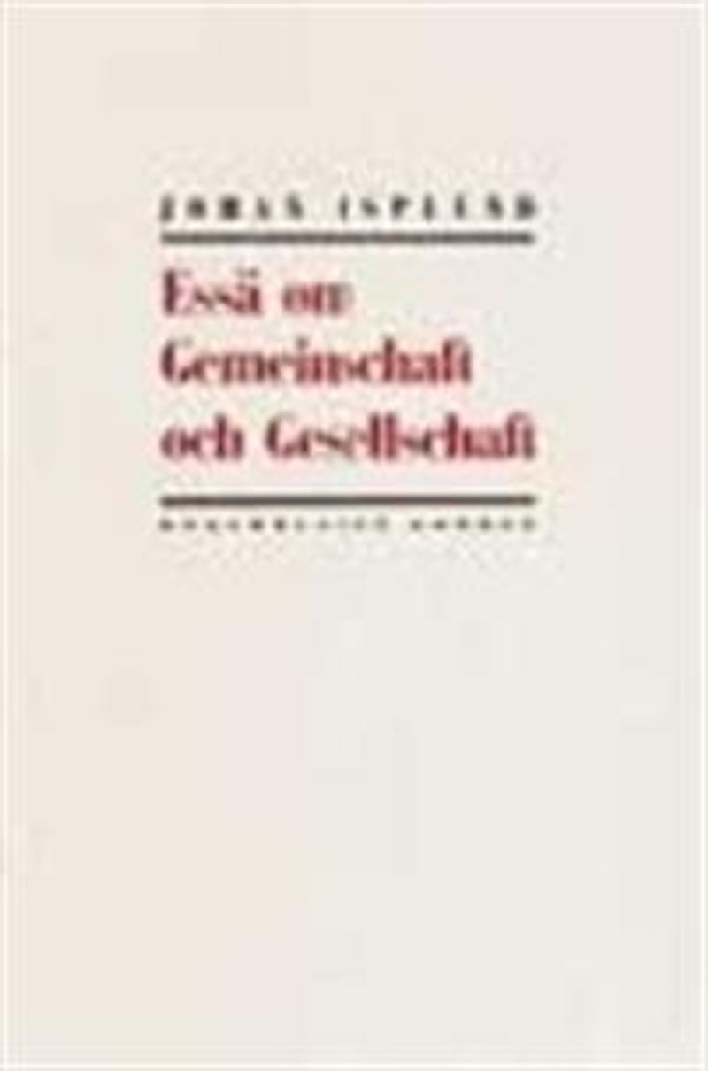 Essä om Gemeinschaft och Gesellschaft