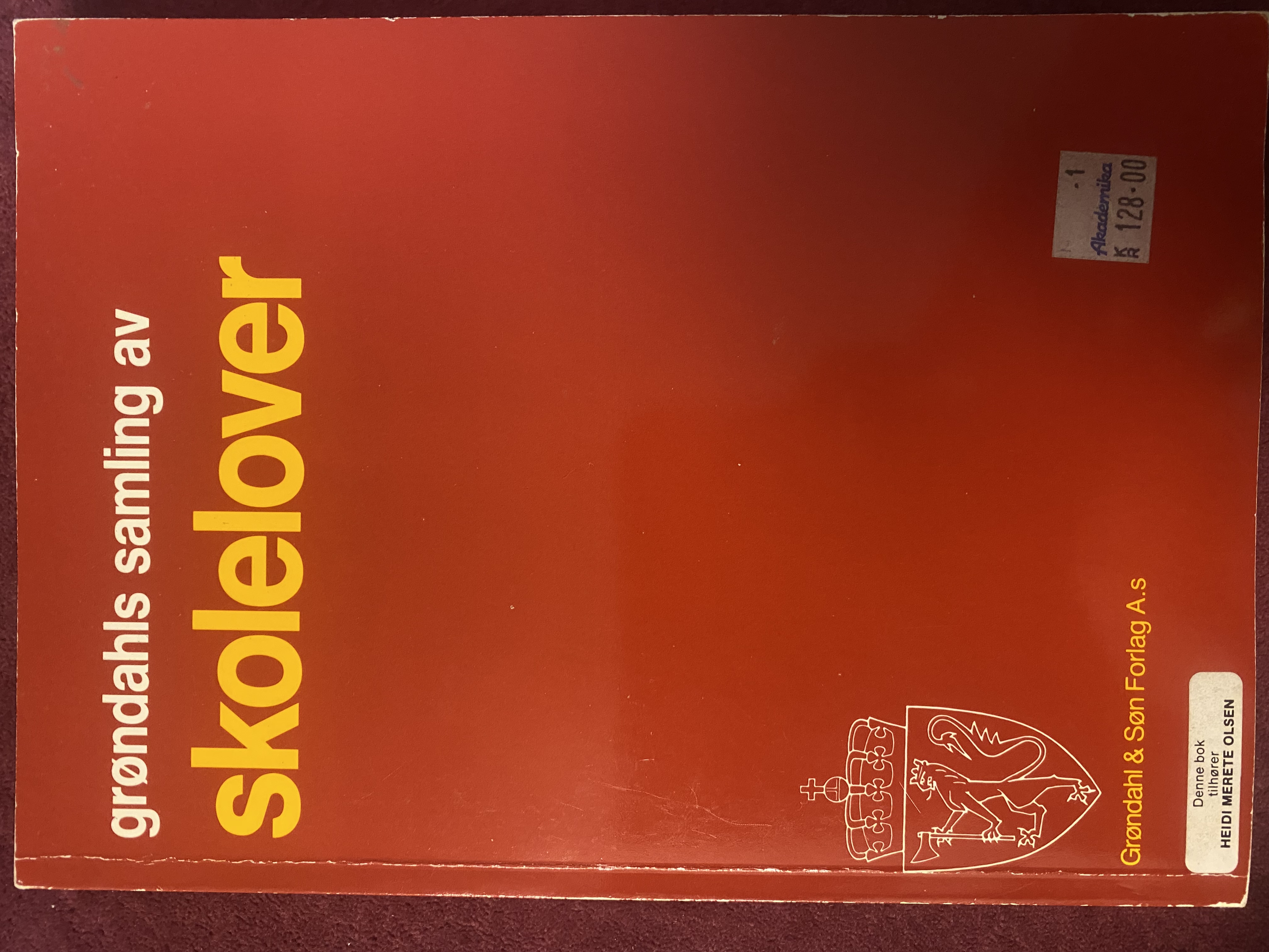 Grøndahls samling av skolelover 1990