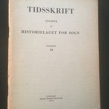Tidsskrift utgit af/utjeve av Historielaget for Sogn nr 14